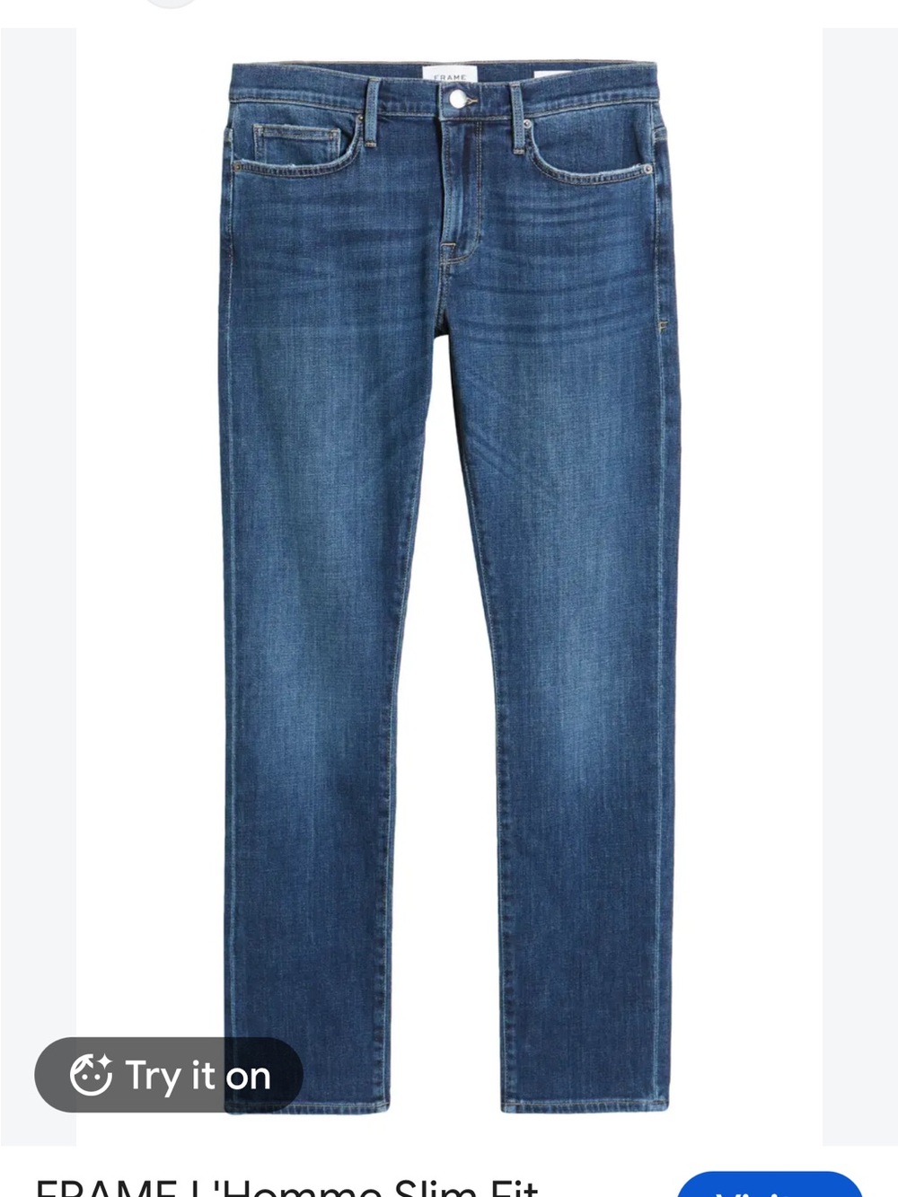 Frame Denim L'Homme Slim Jeans in Mid Blue